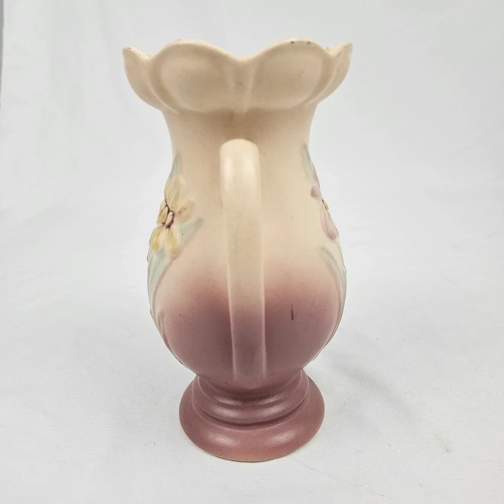 Hull Pottery Vase Iris 407-7 Double Handle Vintage Victorian Art Nouveau 1940's